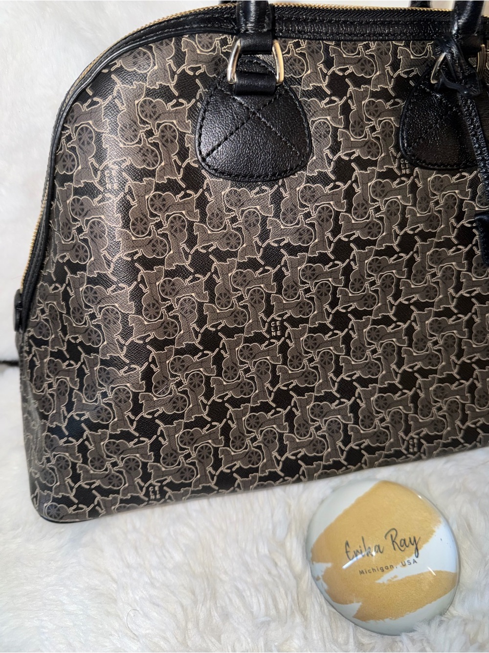 Celine Logo Coated Canvas Tote Bag- BEAUTIFUL CONDITION - Picture 16 of 16
